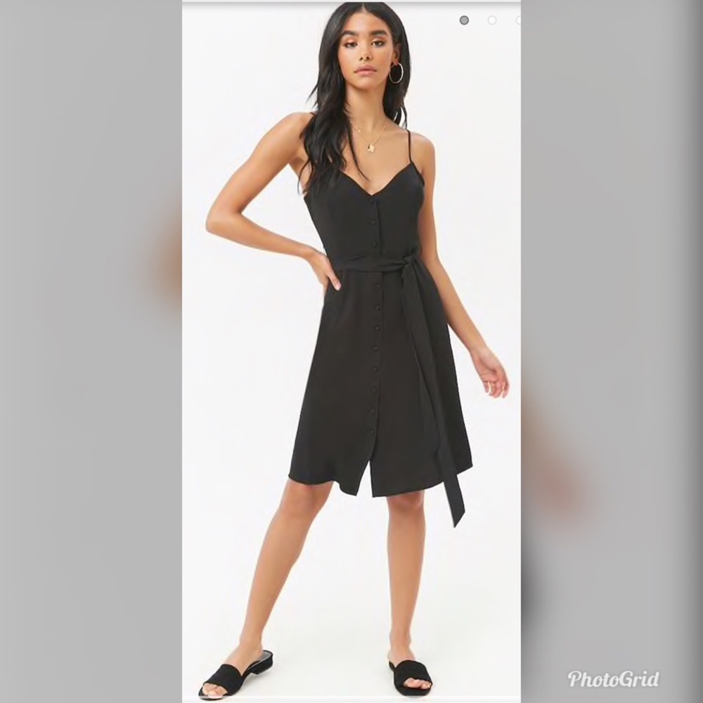 🆕Button-Front Belted Dress